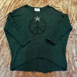 Brand Bazar Steel Gray Charcoal Sparkle Sweater NWOT